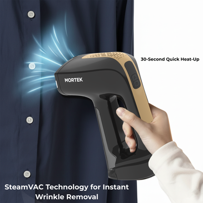 Get Wrinkle-Free Clothes in 30 Seconds — No ironing board. No stress.