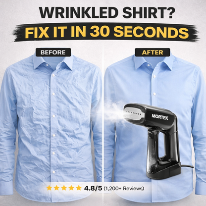 Get Wrinkle-Free Clothes in 30 Seconds — No ironing board. No stress.